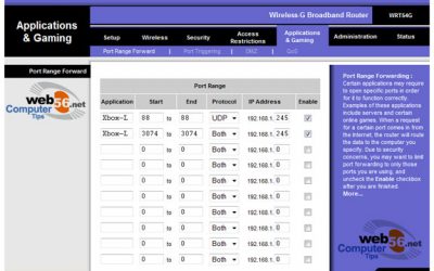 Getting Your XBox to work with XBox Live and a Linksys Router